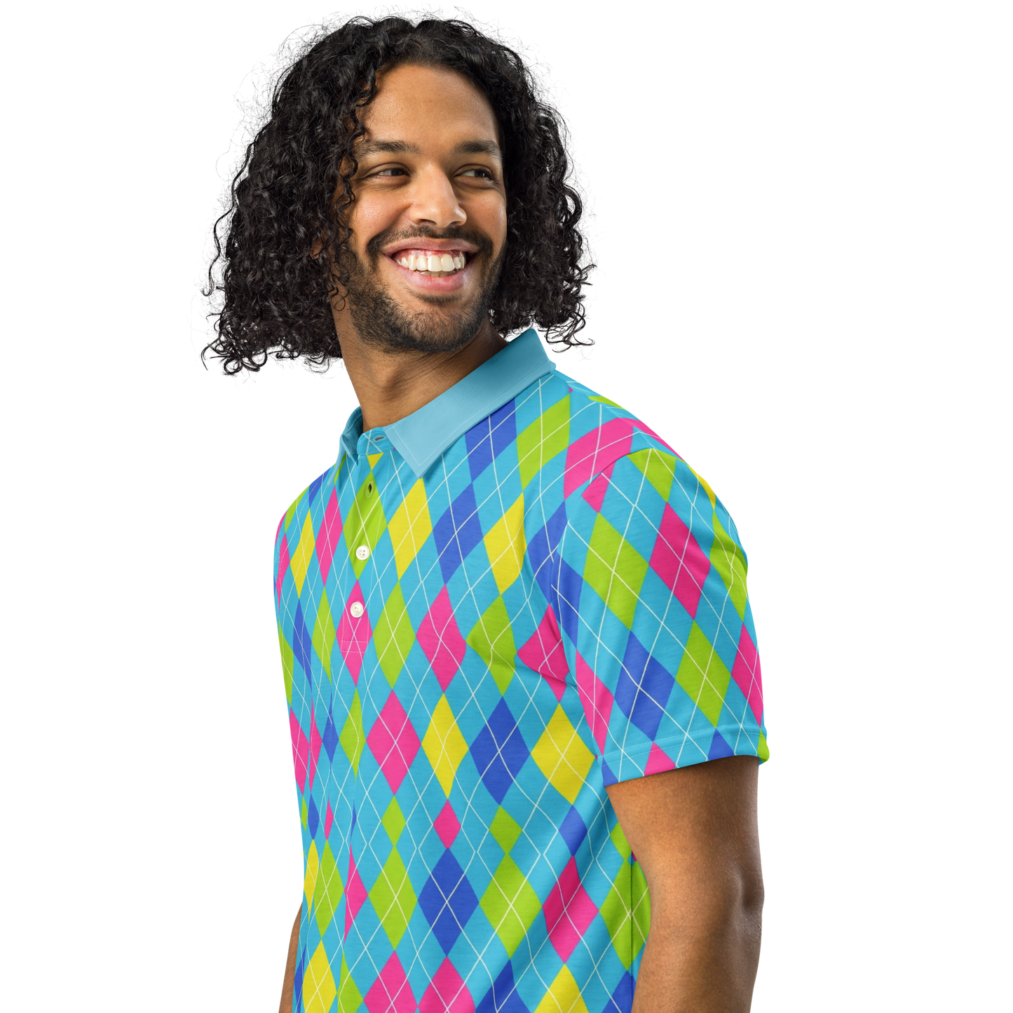 Cyber Cyan Wave Polo