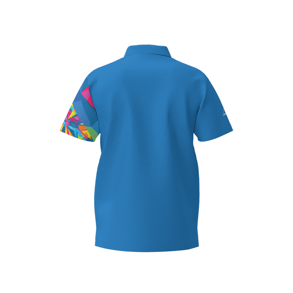 Prism Divide Polo - Back view performance stretch fabric
