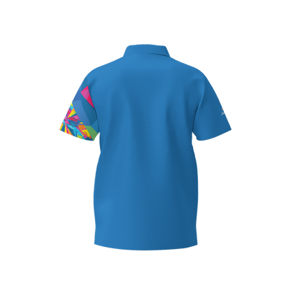 Prism Divide Polo - Back view performance stretch fabric