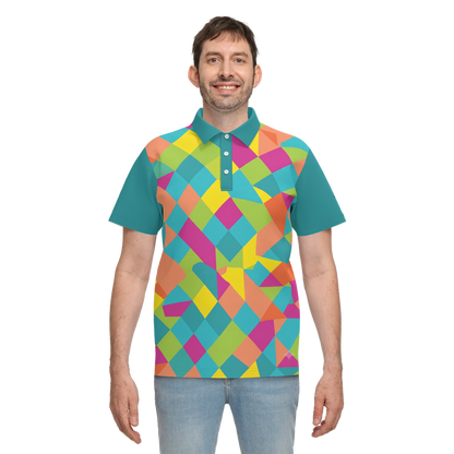 The Wave Tropical Polo - Worn on model golf streetwear