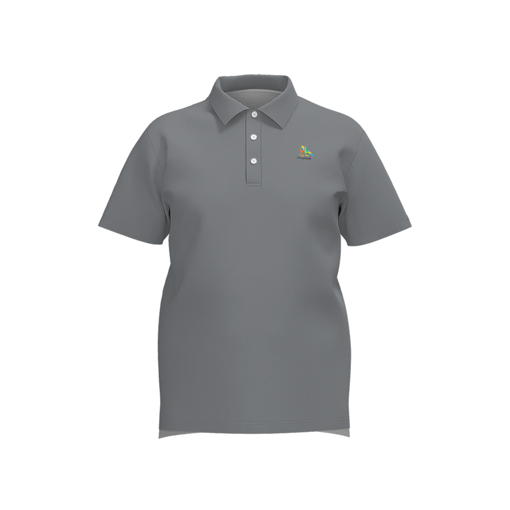 Iron Slate Performance Polo - Grey performance golf polo front view