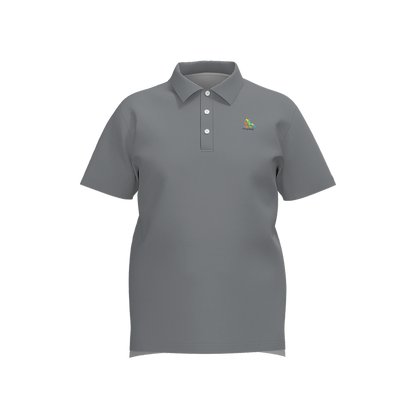 Iron Slate Performance Polo - Grey performance golf polo front view