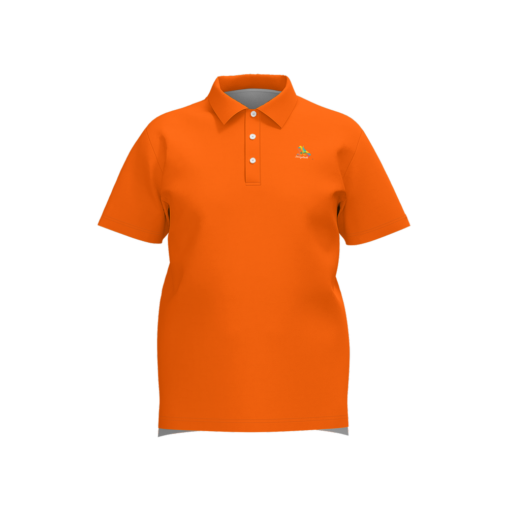 Twilight Round Performance Polo - Orange performance golf polo front view