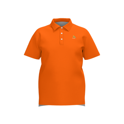 Twilight Round Performance Polo - Orange performance golf polo front view