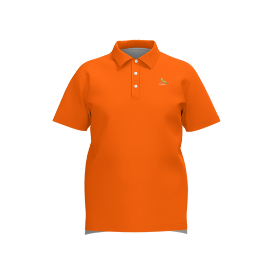 Twilight Round Performance Polo - Orange performance golf polo front view