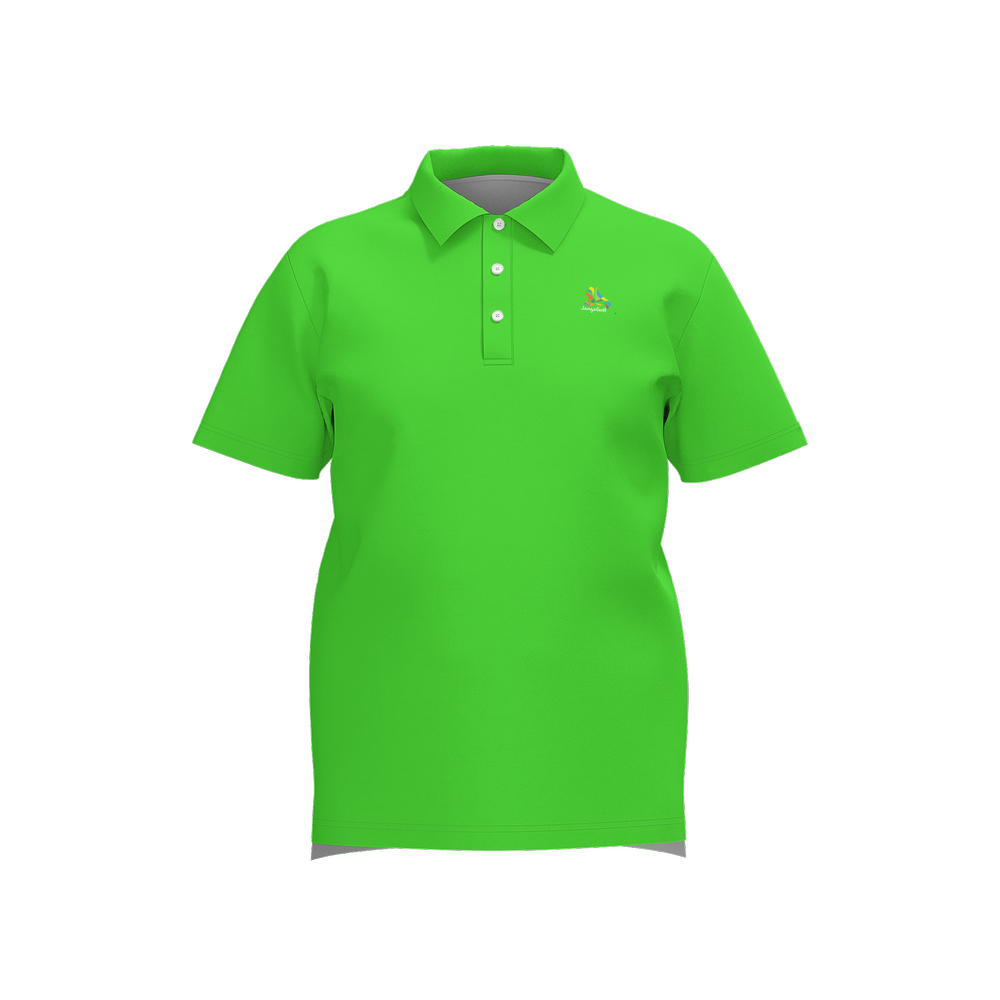 Fairway Green Performance Polo - Classic green performance golf shirt front view