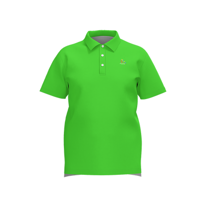 Fairway Green Performance Polo - Classic green performance golf shirt front view