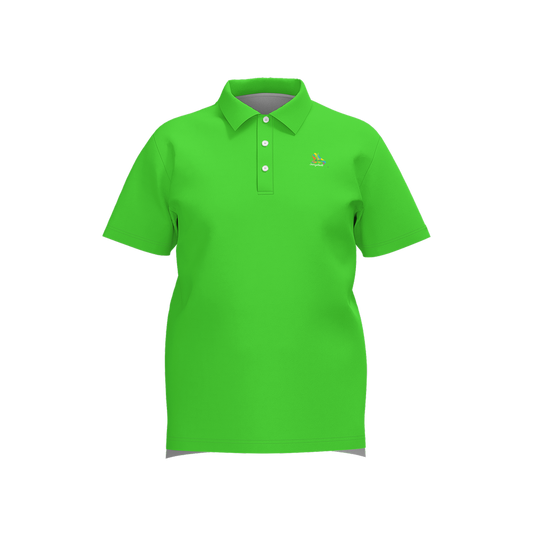 Fairway Green Performance Polo - Classic green performance golf shirt front view