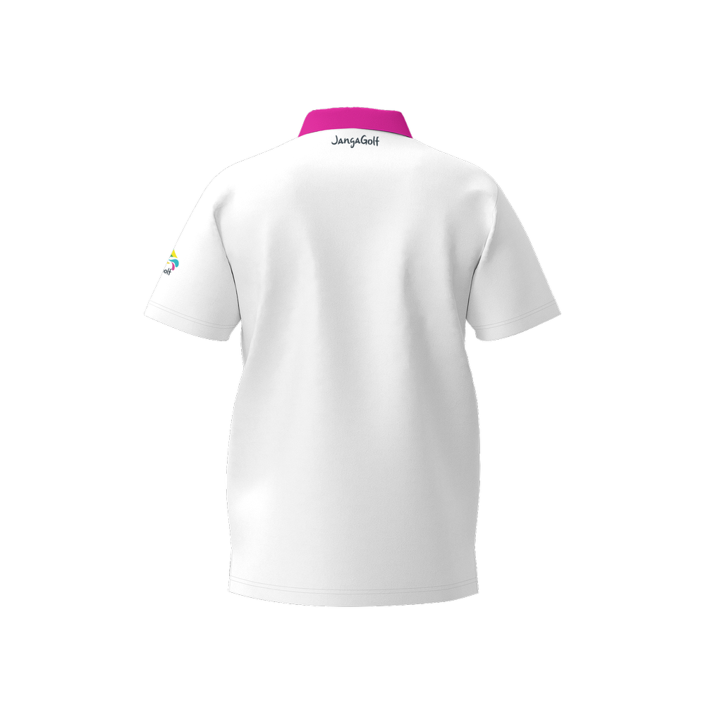 Ocean Sunset Waves Polo White
