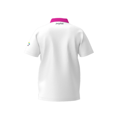 Ocean Sunset Waves Polo White