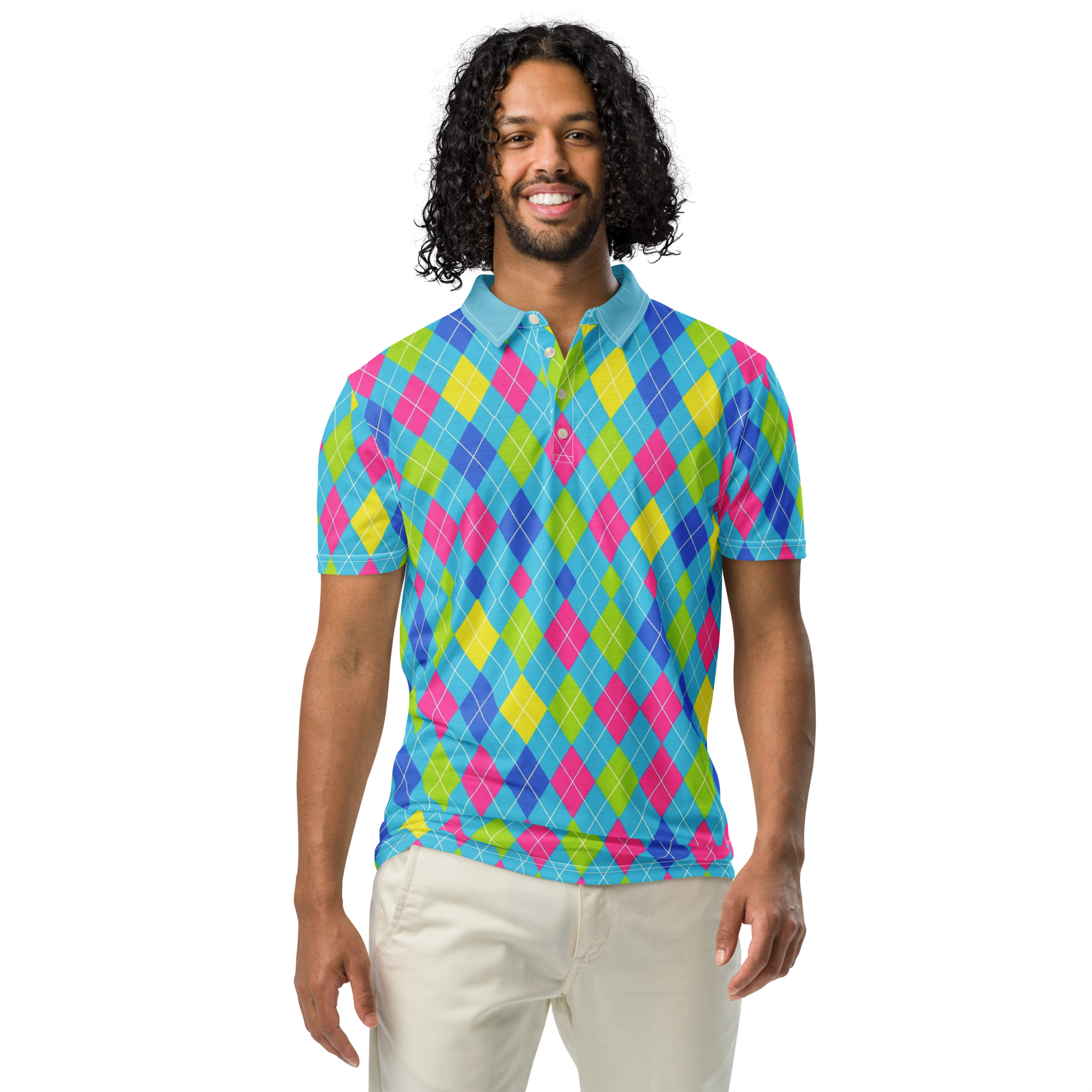 Cyber Cyan Wave Polo