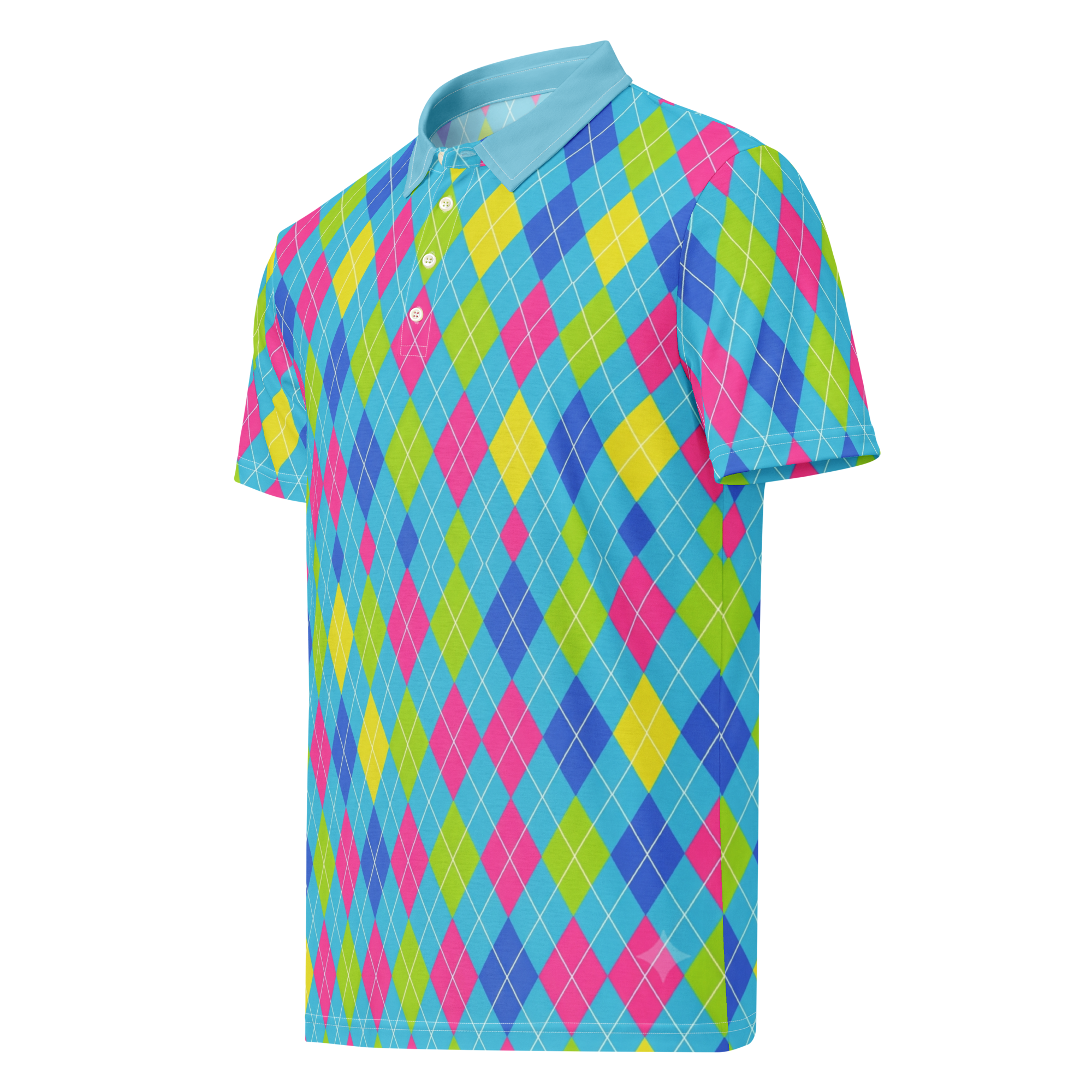 Cyber Cyan Wave Polo