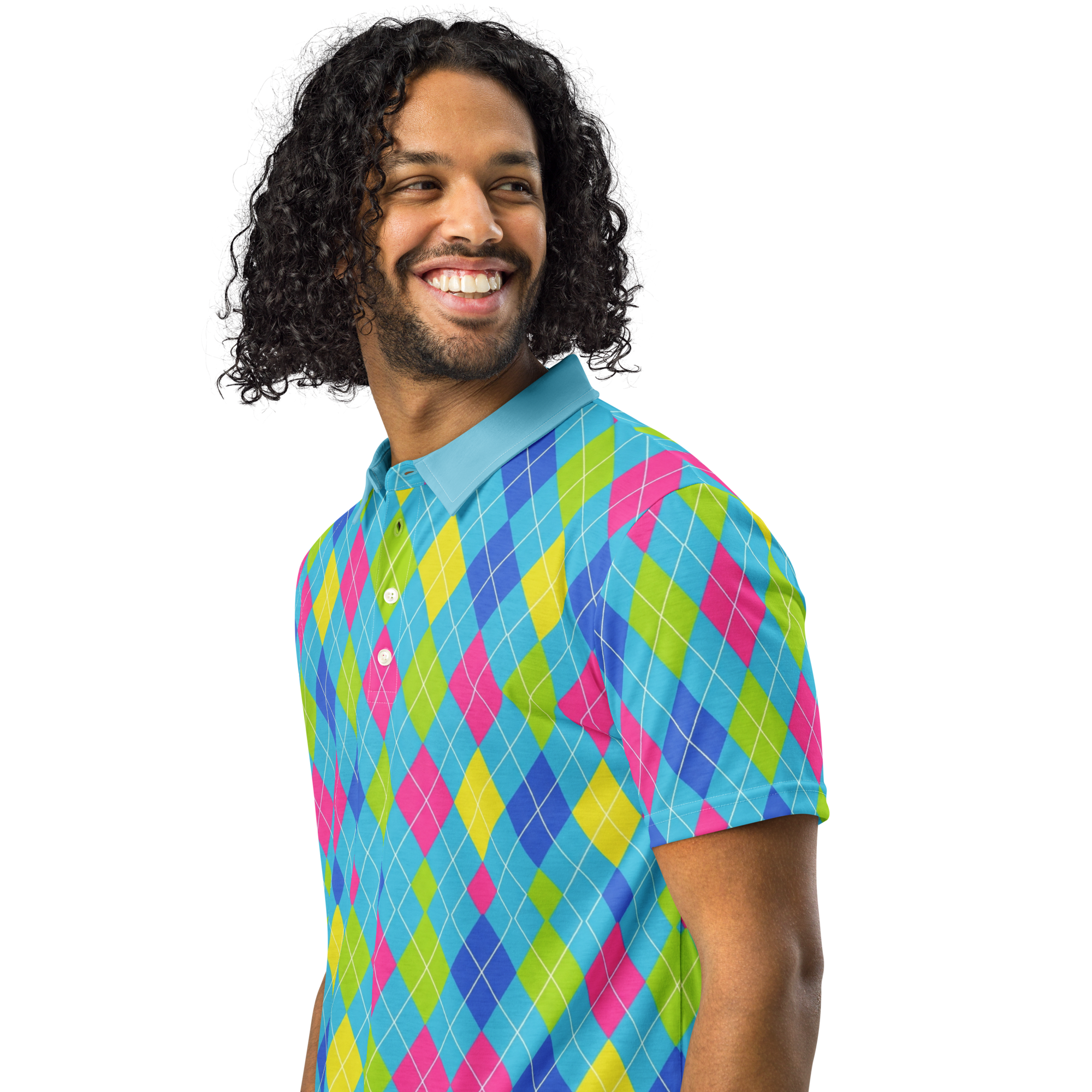 Cyber Cyan Wave Polo