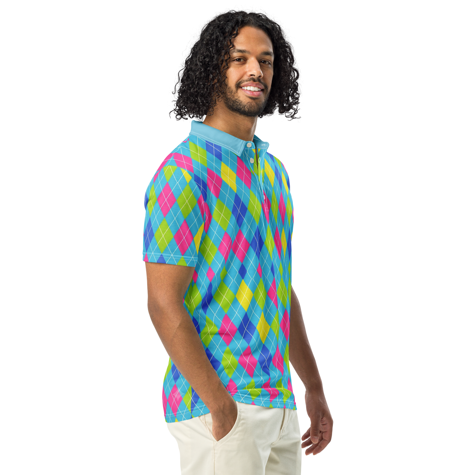Cyber Cyan Wave Polo