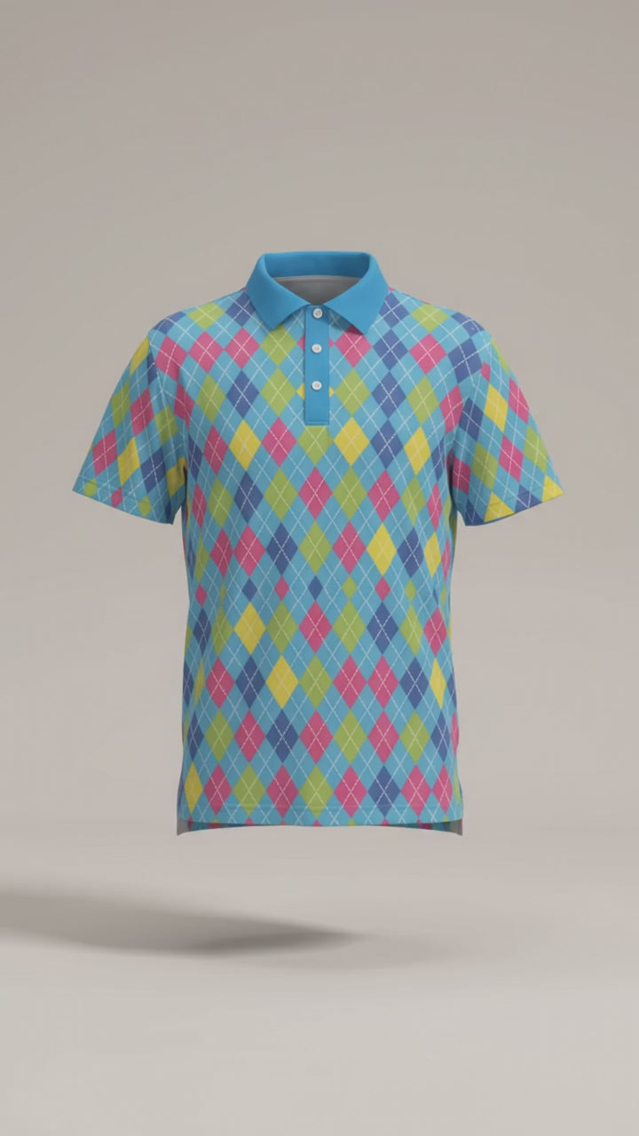Cyber Cyan Wave Polo